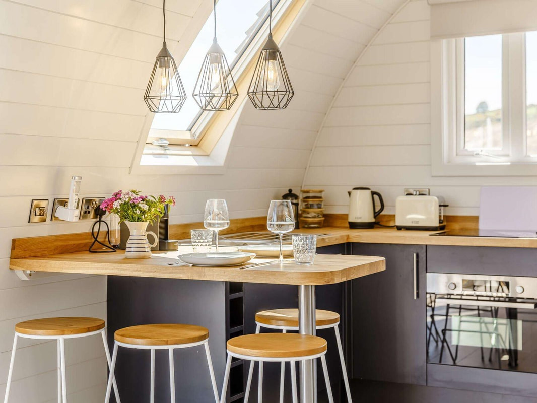 Luxury Panoramic Glamping Pod Kitchen