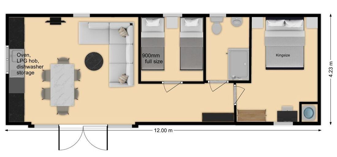 2 bedroom pod layout